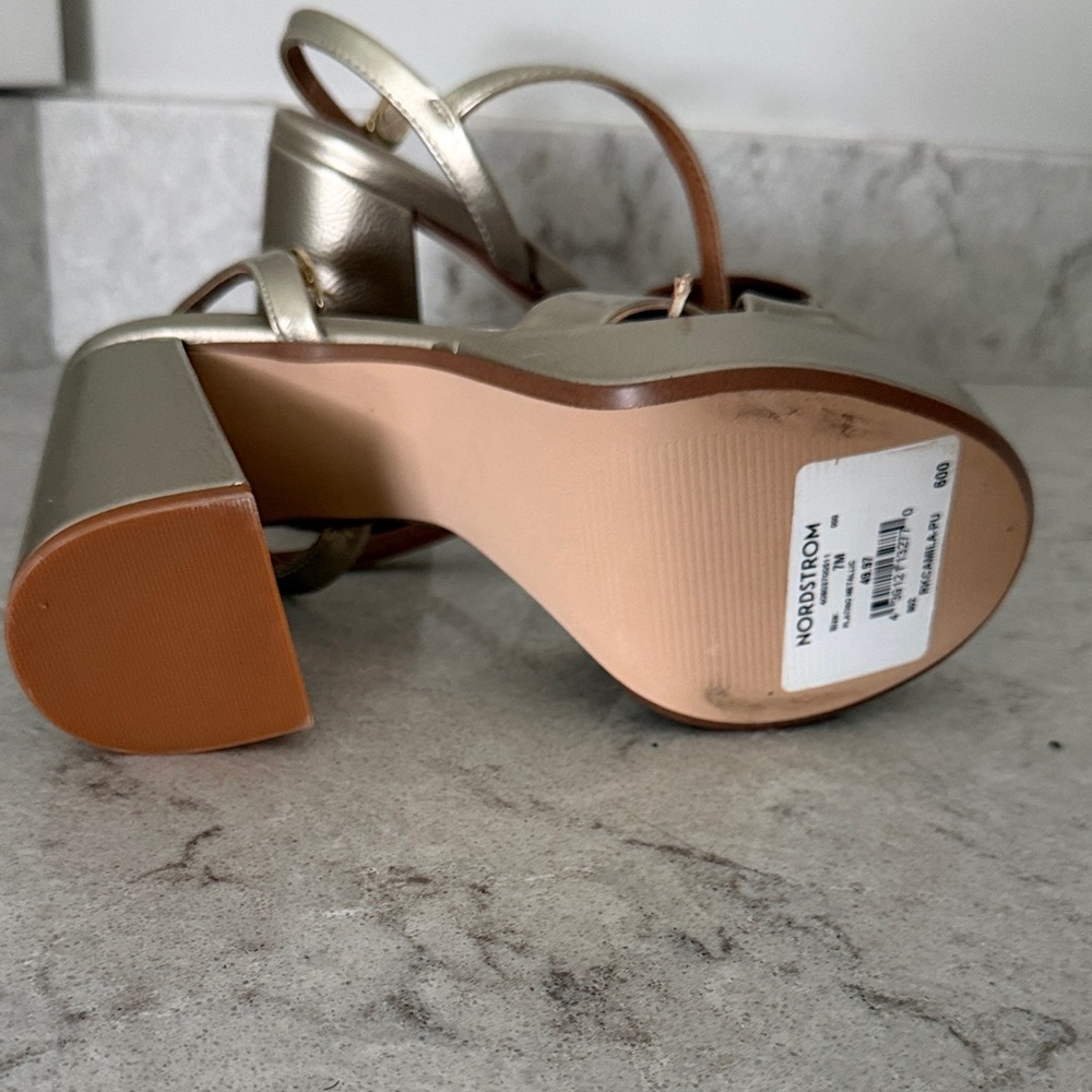 Nordstrom Metallic Platform Sandals - Picture 3 of 3